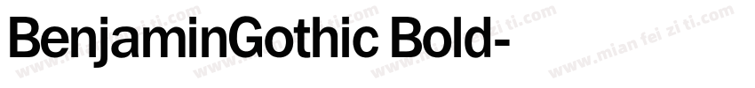 BenjaminGothic Bold字体转换